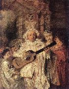 WATTEAU, Antoine Gilles and his Family oil painting on canvas